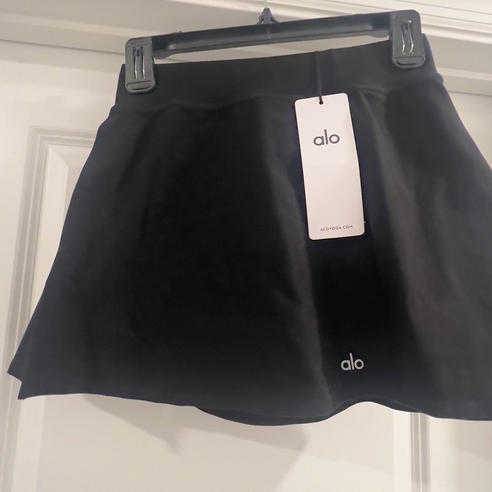 ALO Yoga Sleek Black Mini Skirt